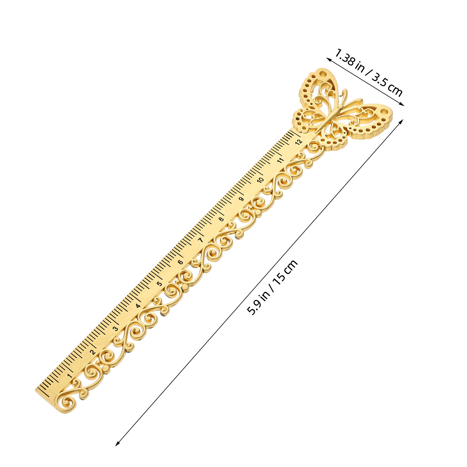 Alloy Bookmark Ruler Hollow Me - Stationery Books recension och pris