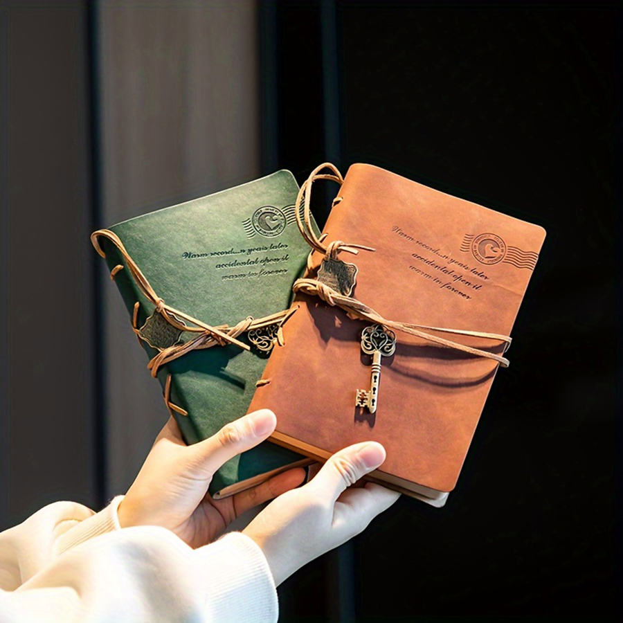 antique notebook with strap an - Vintage Leather Journal Notebook recension och pris