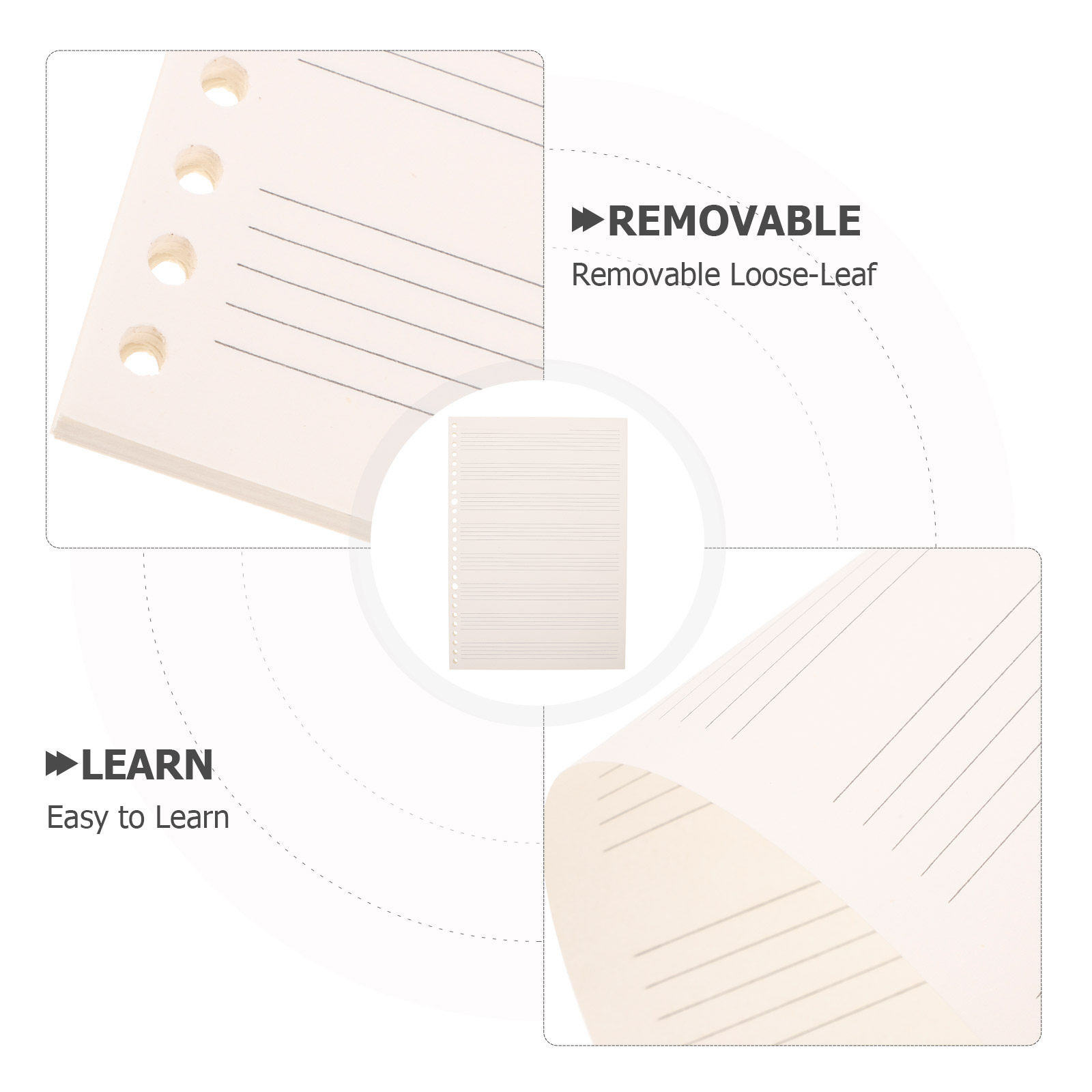 3Pcs Compact Detachable Staff  - Blank Sheet Music Notebook recension och pris