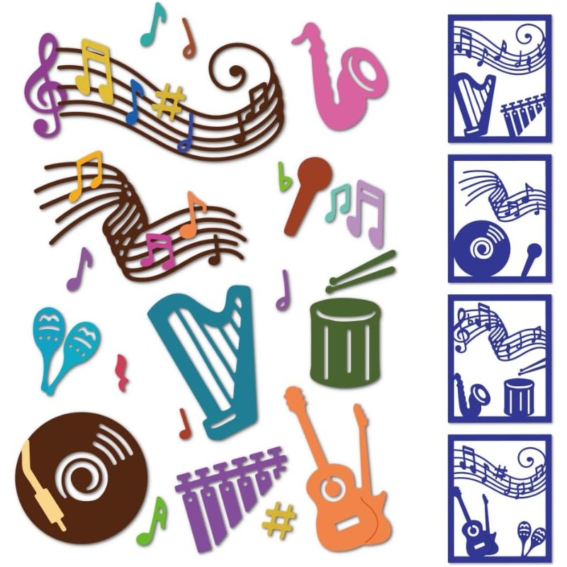 2pcs 27 Styles Musical Note Cu - Blank Sheet Music Notebook recension och pris
