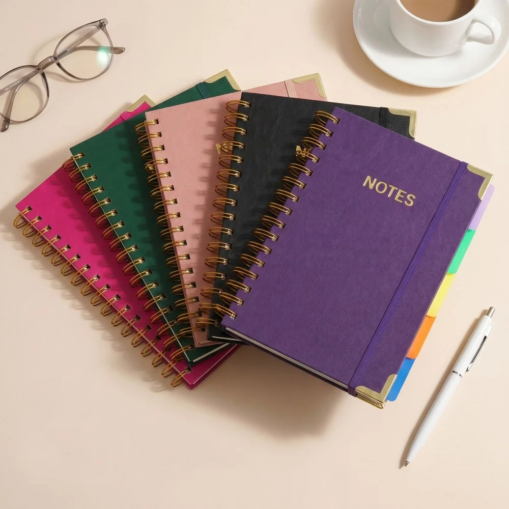 A5 Hardcover Spiral Notebook 3 - Vintage Leather Journal Notebook recension och pris